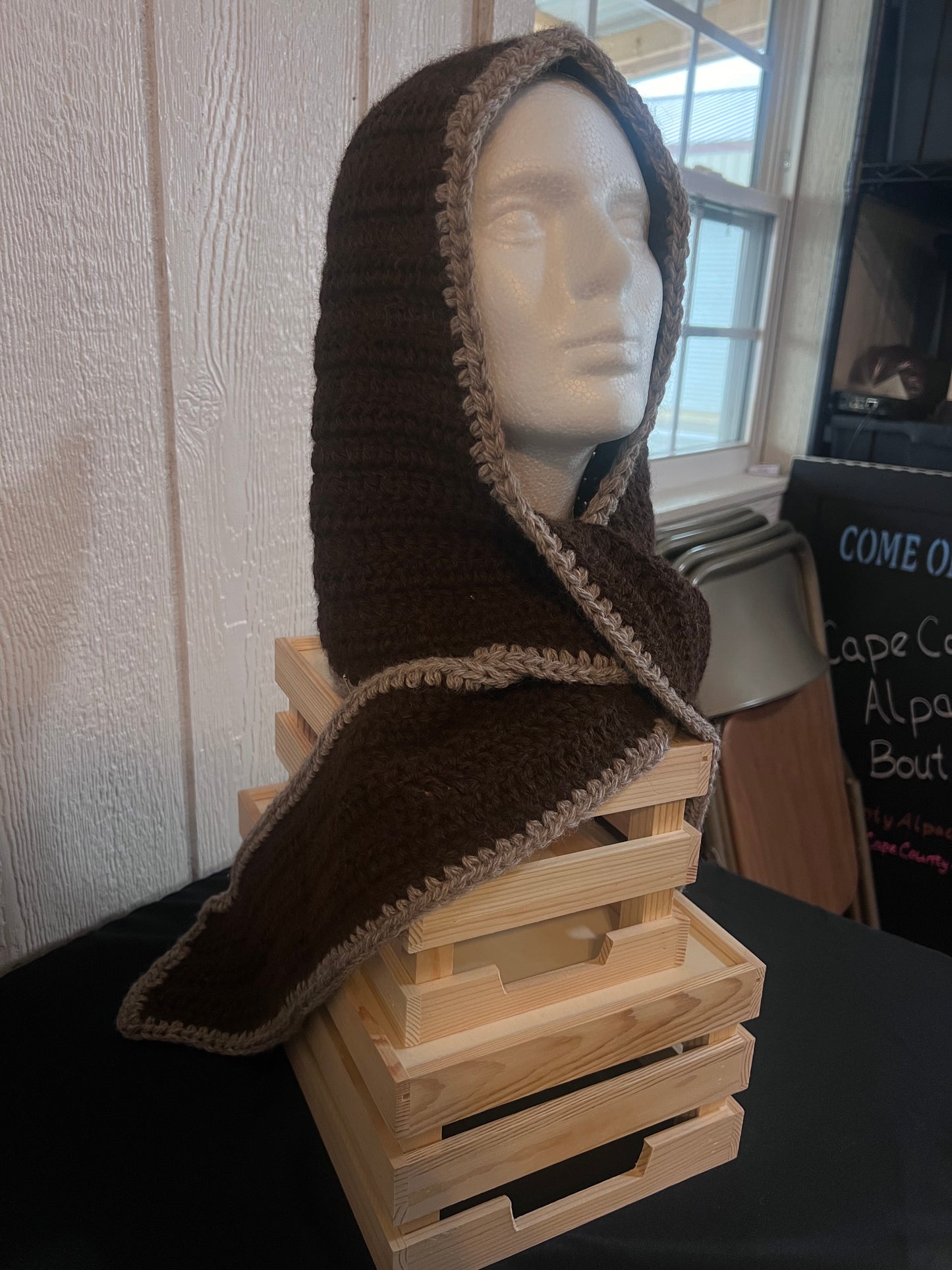 Handmade Alpaca Hooded Scarf