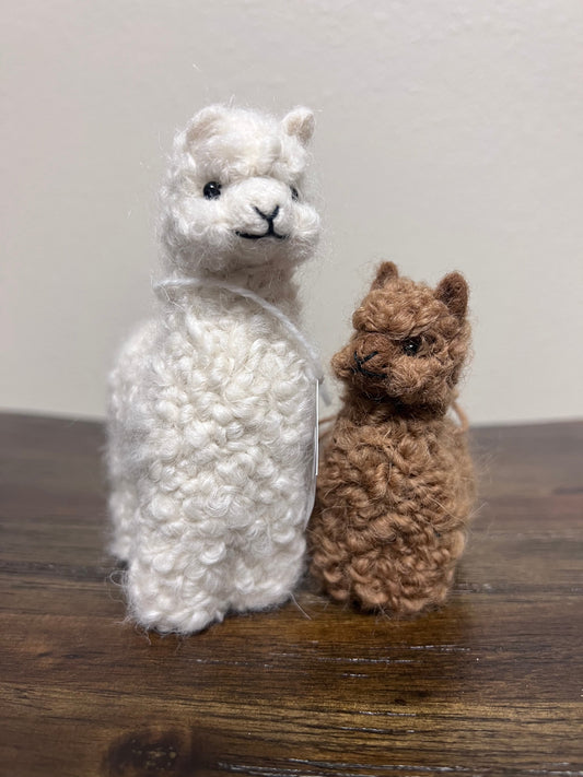 Hand Made Baby Alpaca Ornament - 5"