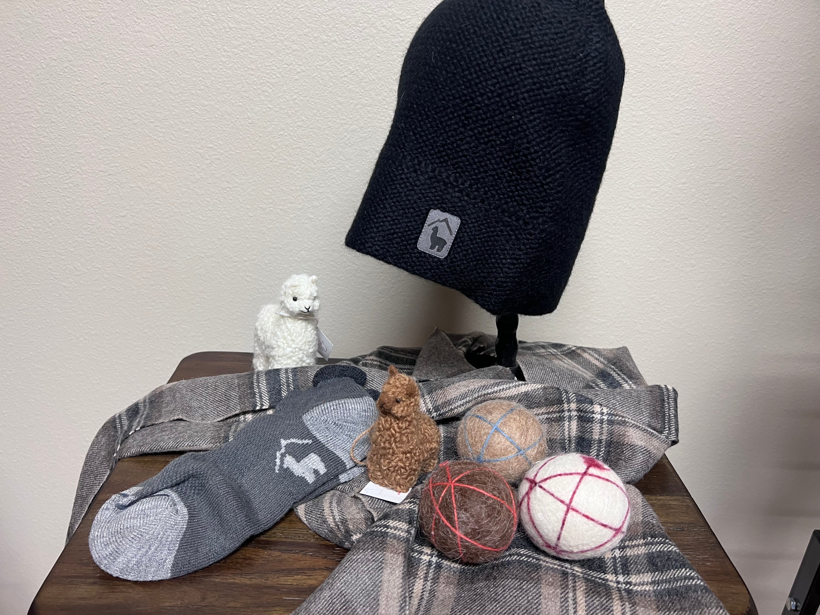 Chic alpaca wool products showcasing natural fibers