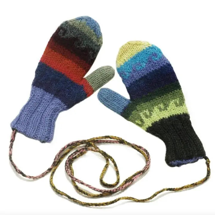 Kids Reversible Alpaca Mittens / Gloves