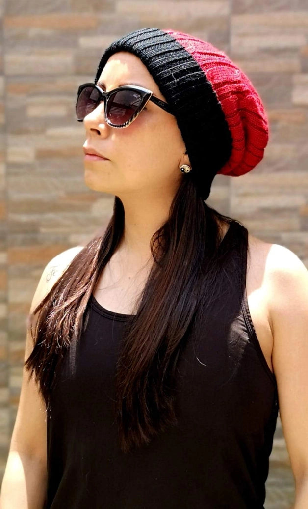 Reversible Cabled Alpaca Knit Hat