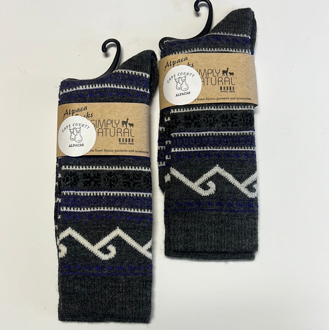 Alpaca Floral Sock