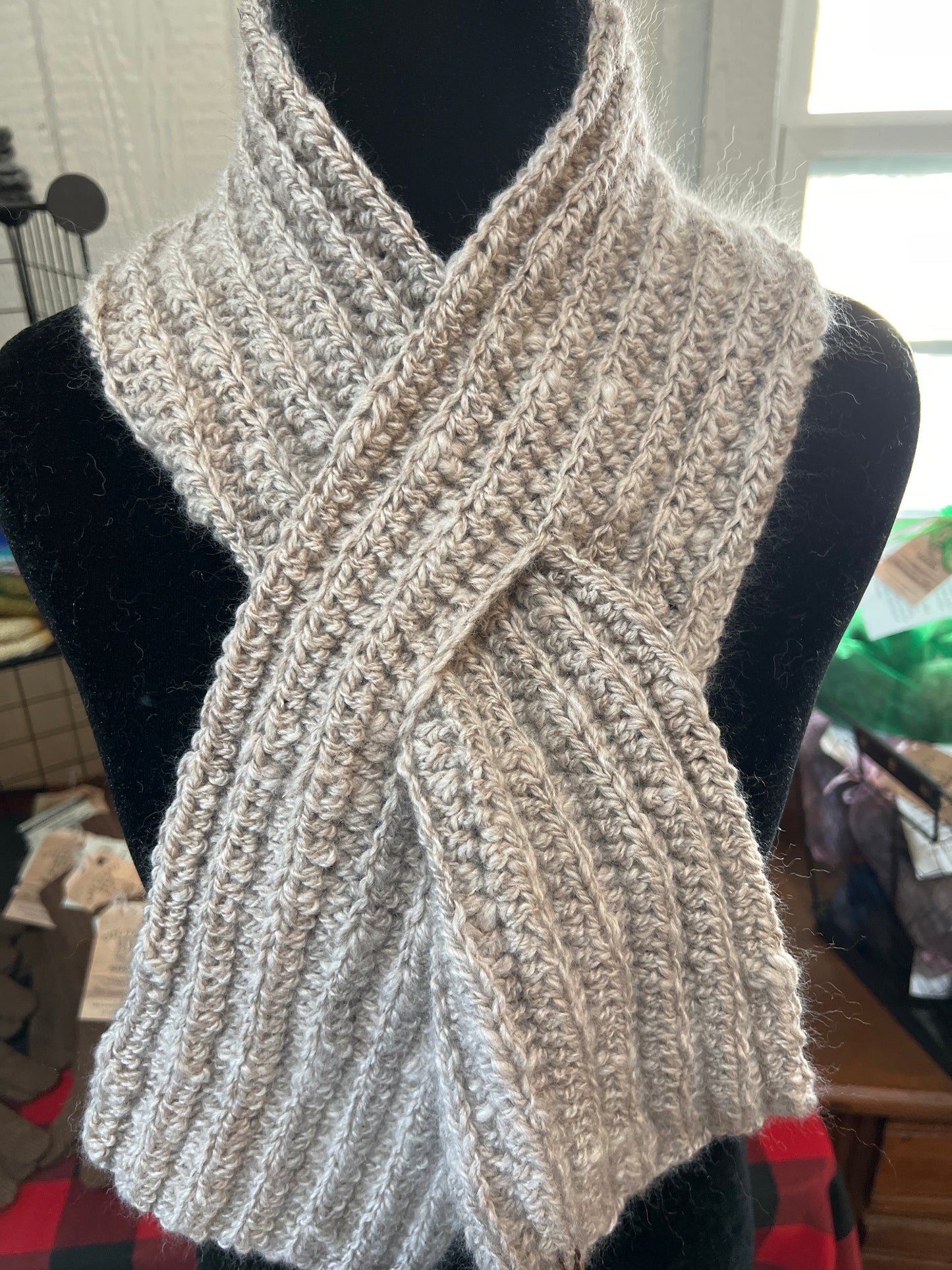 Hand-Crochet Slip Scarf