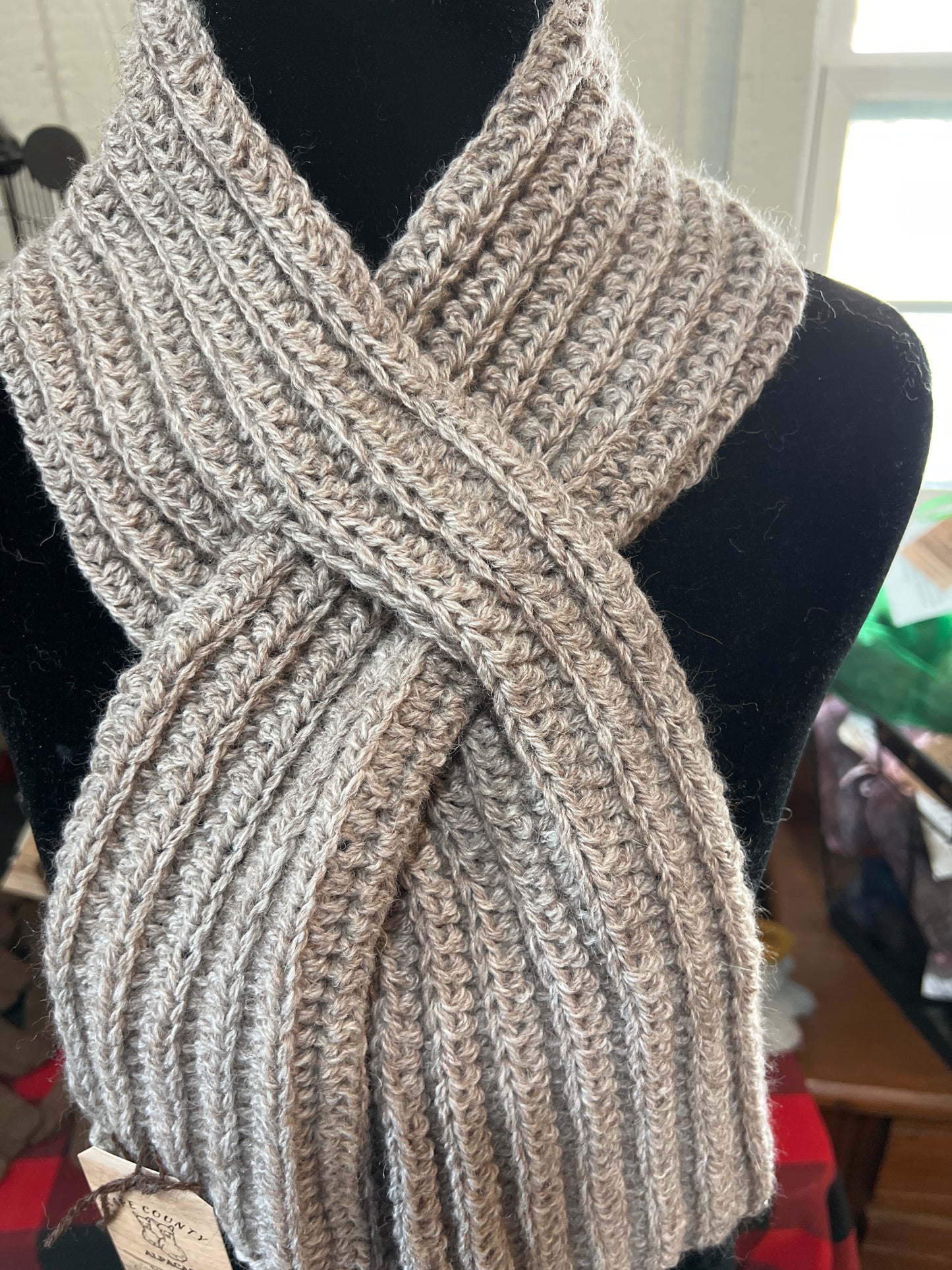 Hand-Crochet Slip Scarf