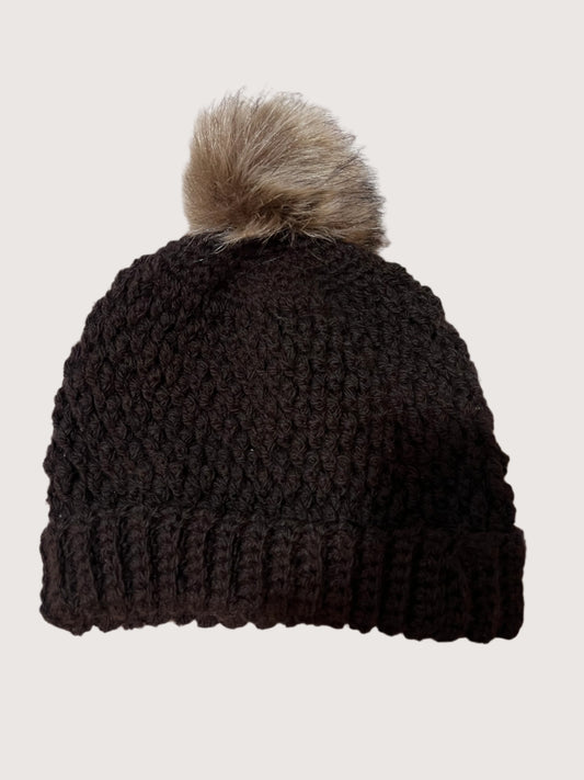 100% alpaca hand crocheted beanie, warm beanie