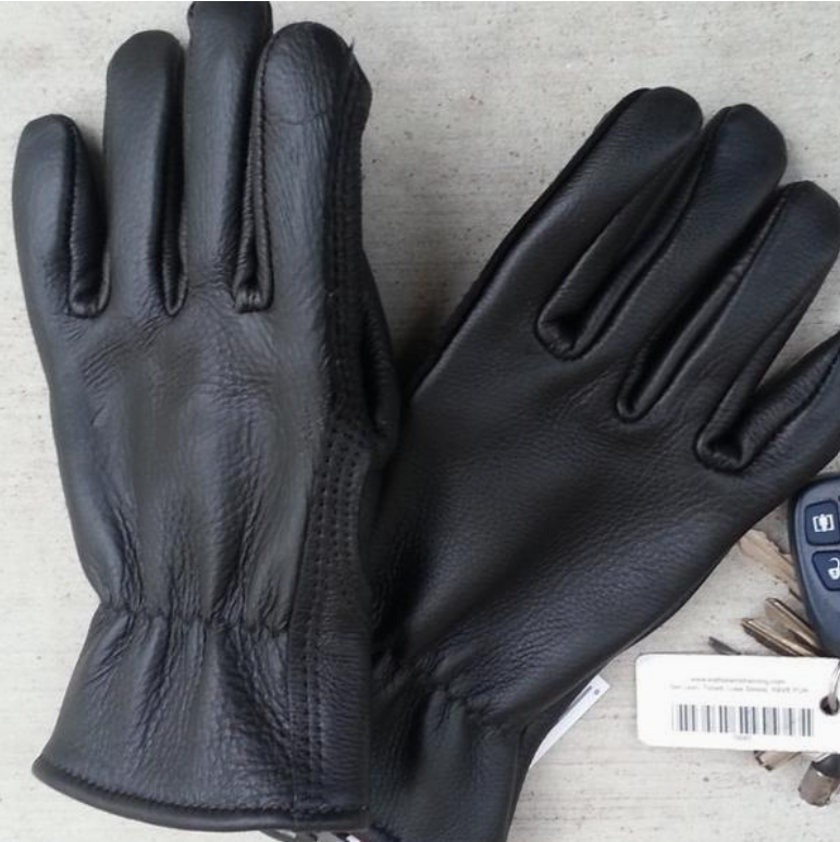 Alpaca Knit Lined Cowhide Leather Gloves