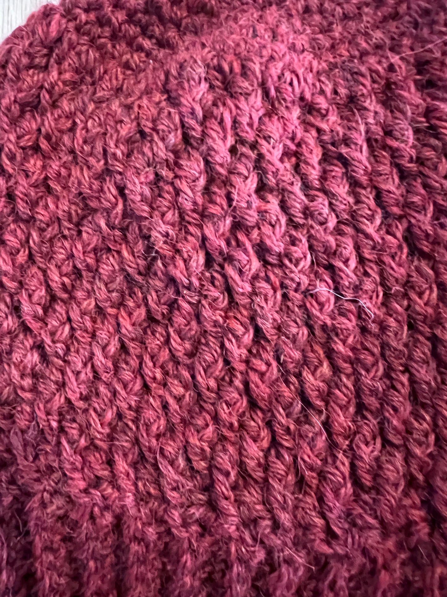 Hand Crocheted Textured Alpaca Beanie