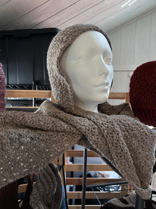 Handmade Alpaca Hooded Scarf