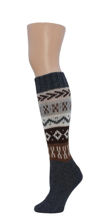 Hand Knitted Long Alpaca Socks